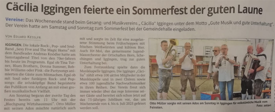 Artikel aus der Remszeitung vom 03.07.2023